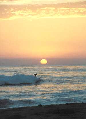 Surfing off into the Sunset